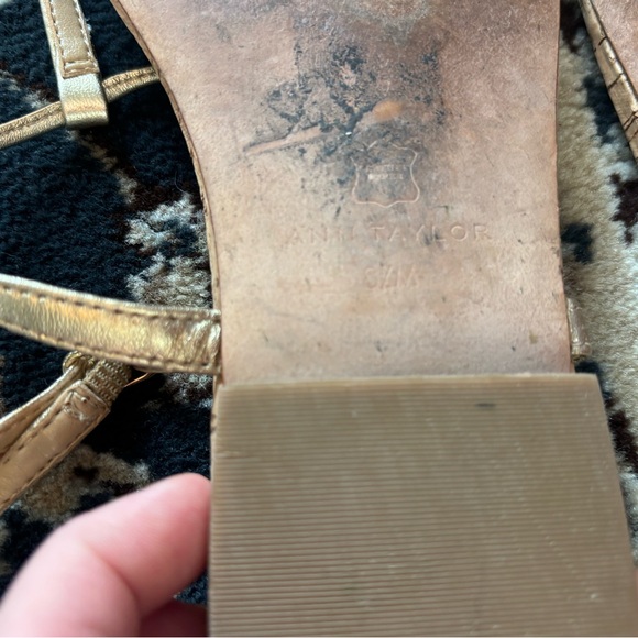 Ann Taylor Gold Cork Sandals - Picture 5 of 5
